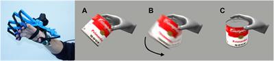 Challenges of controlling the rotation of virtual objects with variable grip using force-feedback gloves